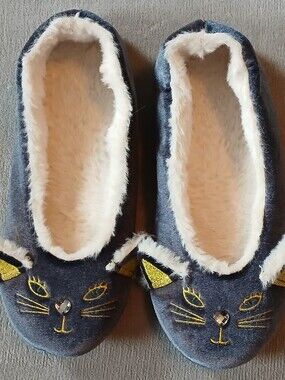 Totes Toasties Velvet Ballet Slippers Size L
